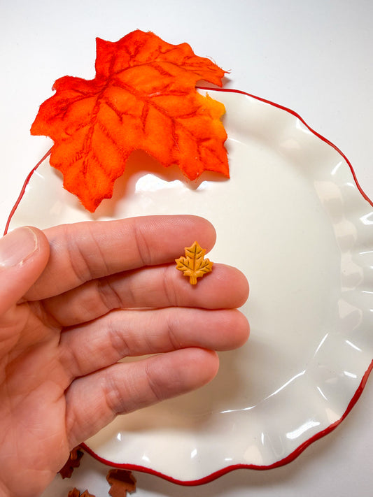 Miniature Maple Leaf Stud Earrings