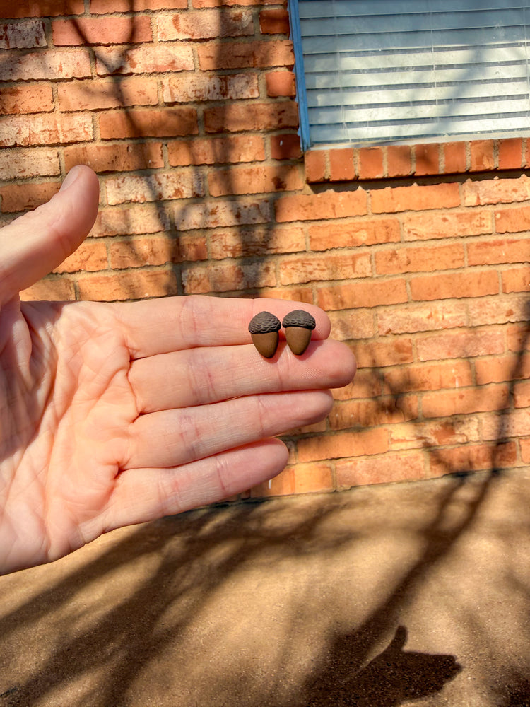 Miniature Acorn Stud Earrings