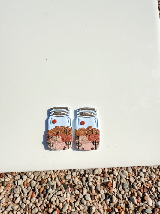Desert Dreams Mason Jar Dangle Earrings