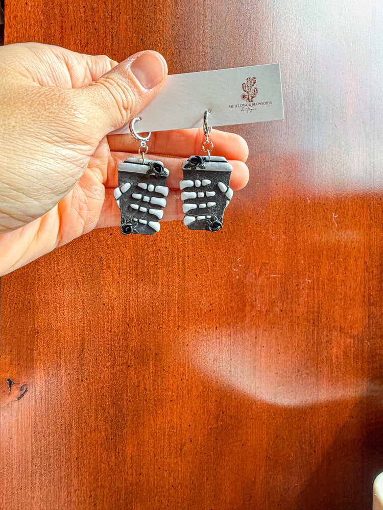 Skeleton Latte Dangle Earrings