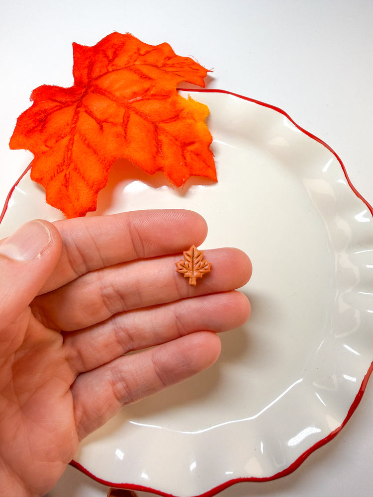 Miniature Maple Leaf Stud Earrings