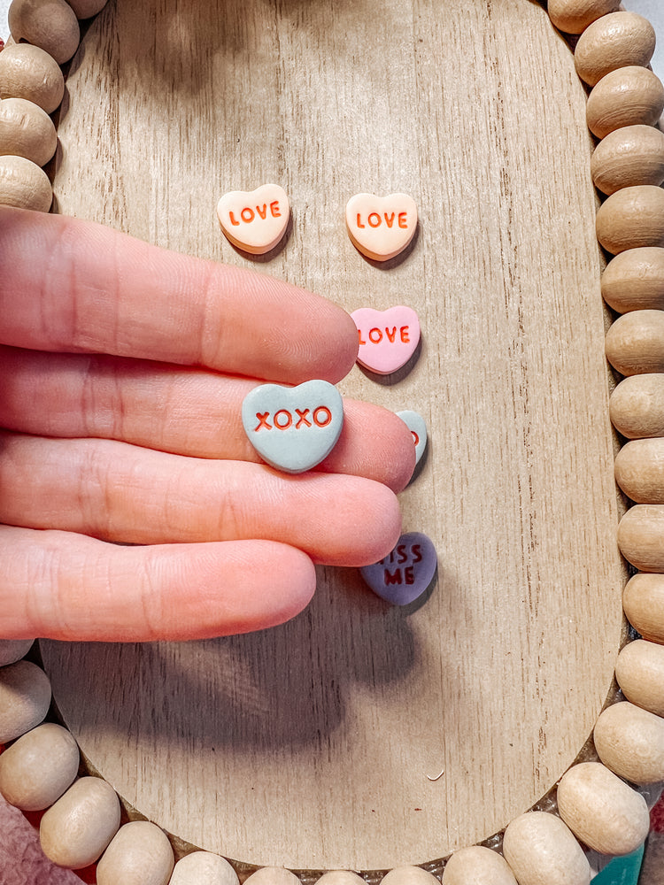 Conversation Heart Stud Earrings