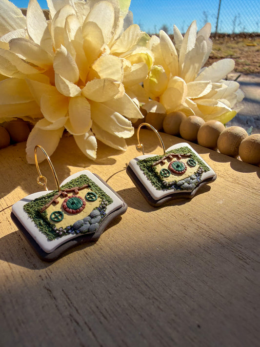 Fantasy Hobbit House Earrings