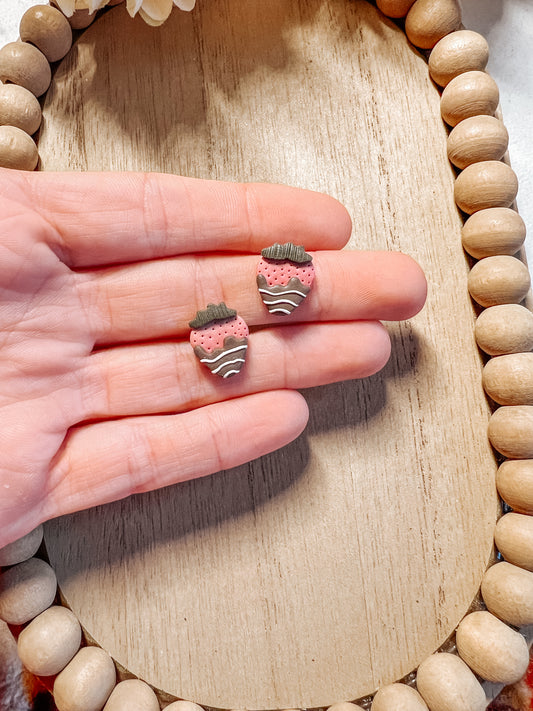 Chocolate Strawberry Earrings