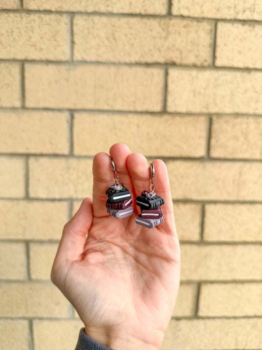 Soft Spooky Book Stack Earrings