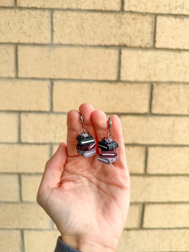 Soft Spooky Book Stack Earrings