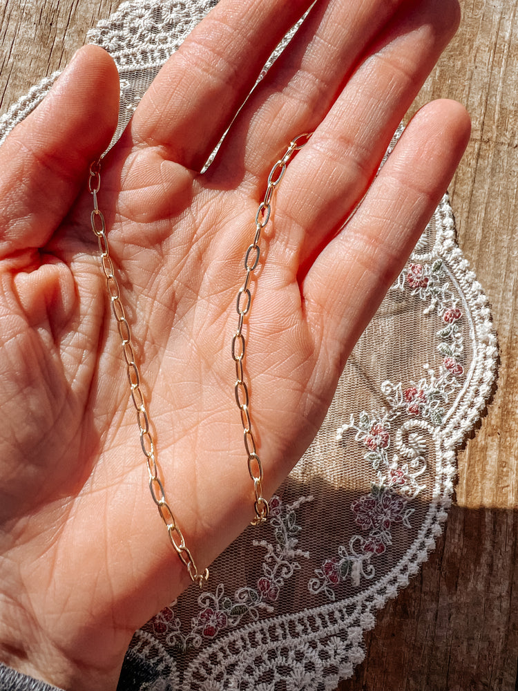 Gold Filled Paper Clip Necklace Chain