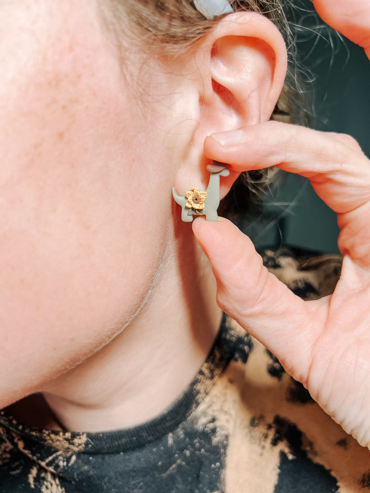 Cowboy Dinosaur Earrings