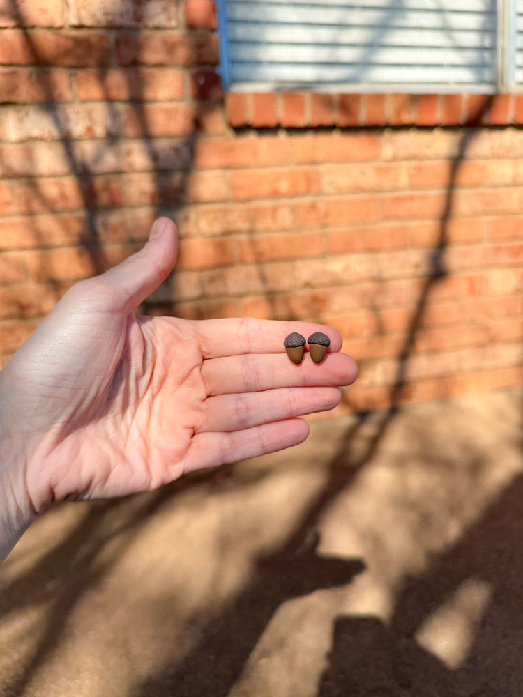 Miniature Acorn Stud Earrings