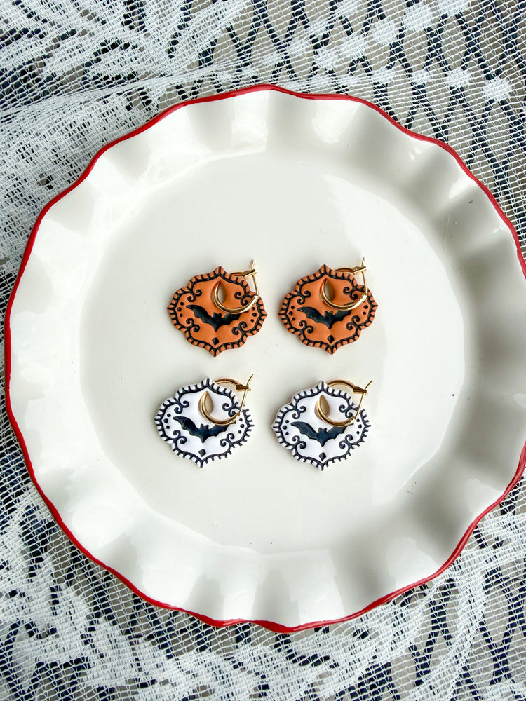 Vintage Halloween Bat Earrings