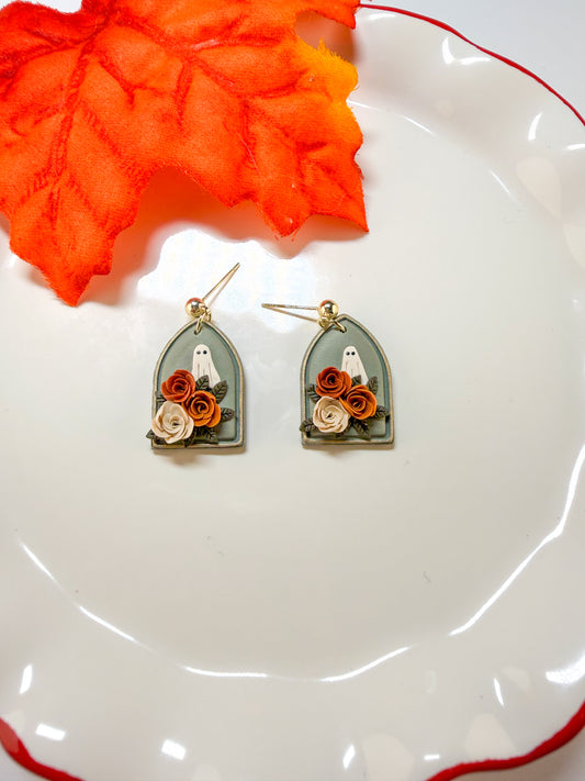 Boo-tanical Ghost Dangle Earrings