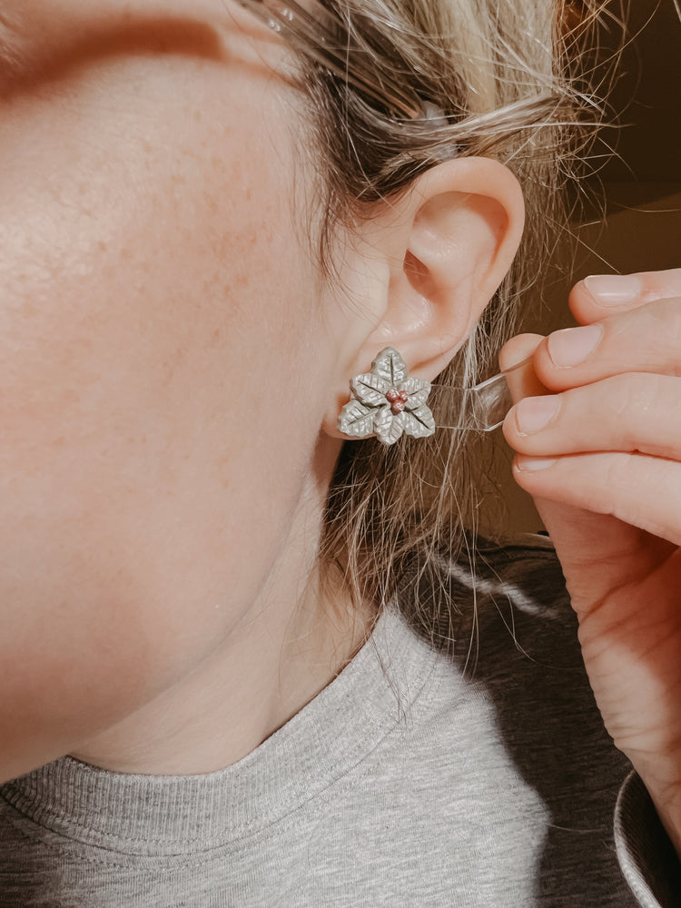 Holly Leaf Stud Earrings OG