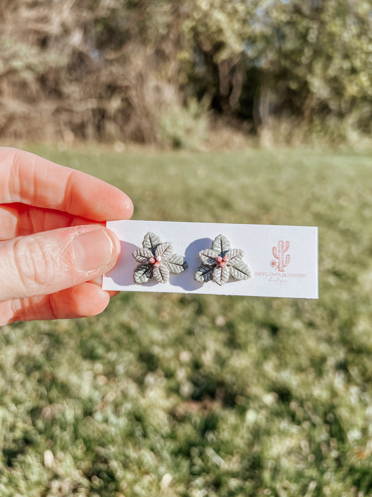 Holly Leaf Stud Earrings OG