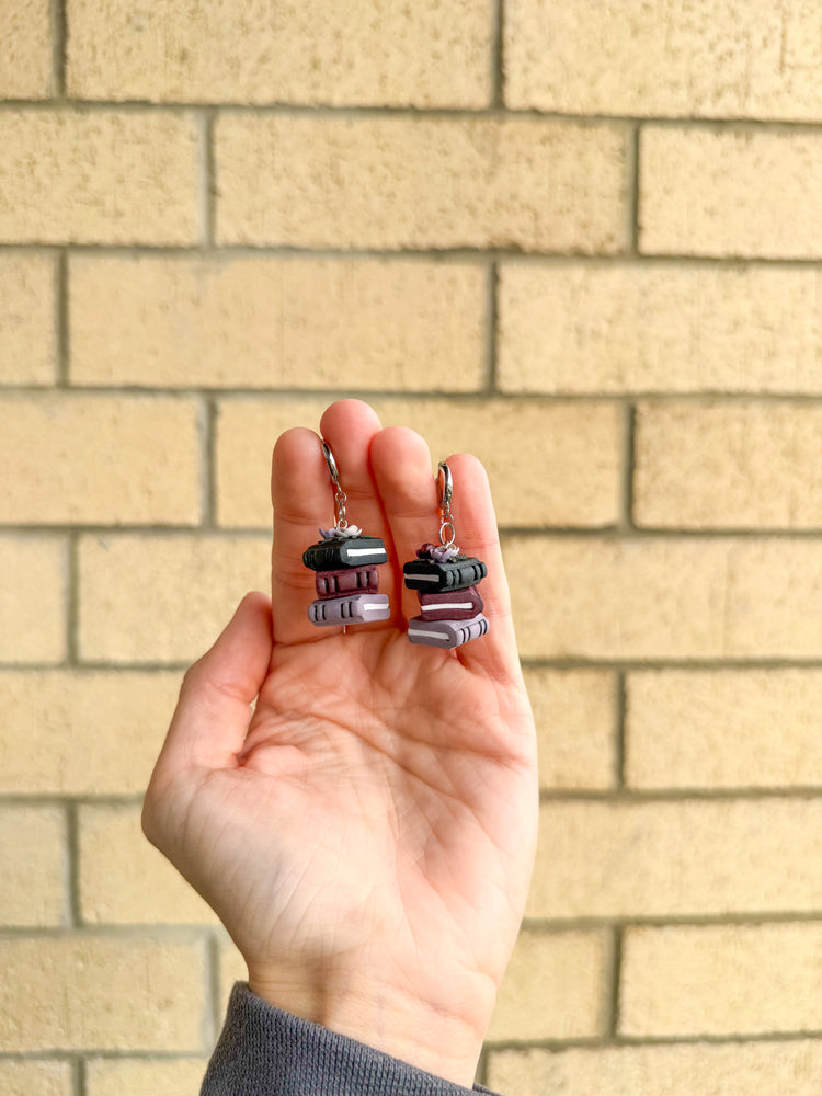 Soft Spooky Book Stack Earrings
