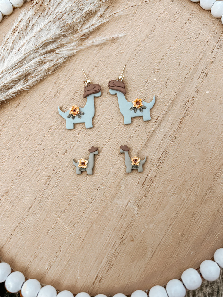 Cowboy Dinosaur Earrings