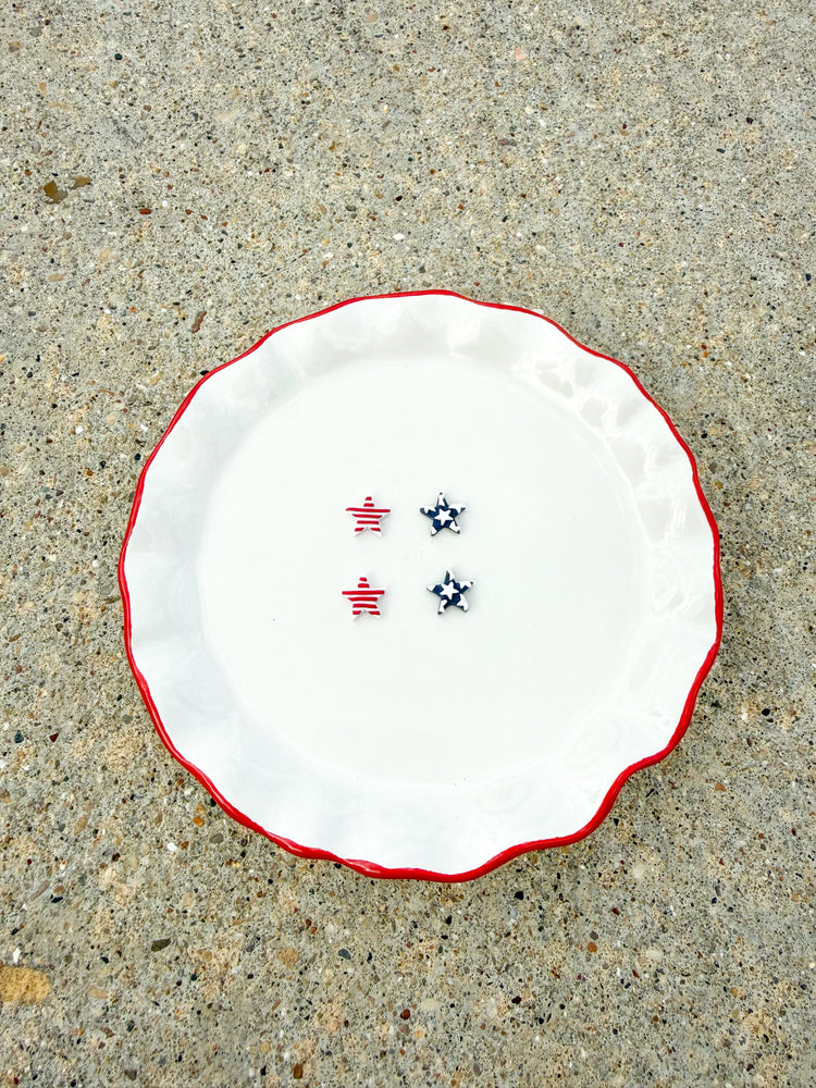 Patriotic Star Stud Earrings