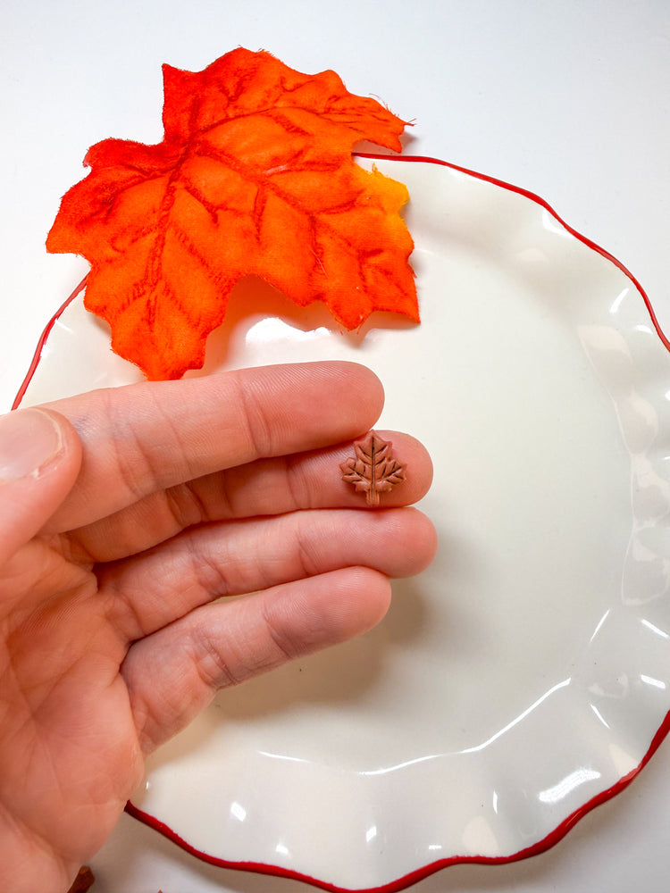 Miniature Maple Leaf Stud Earrings