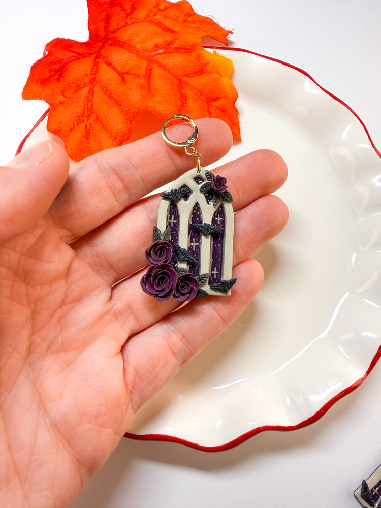 Midnight Bats Cathedral Dangle Earrings