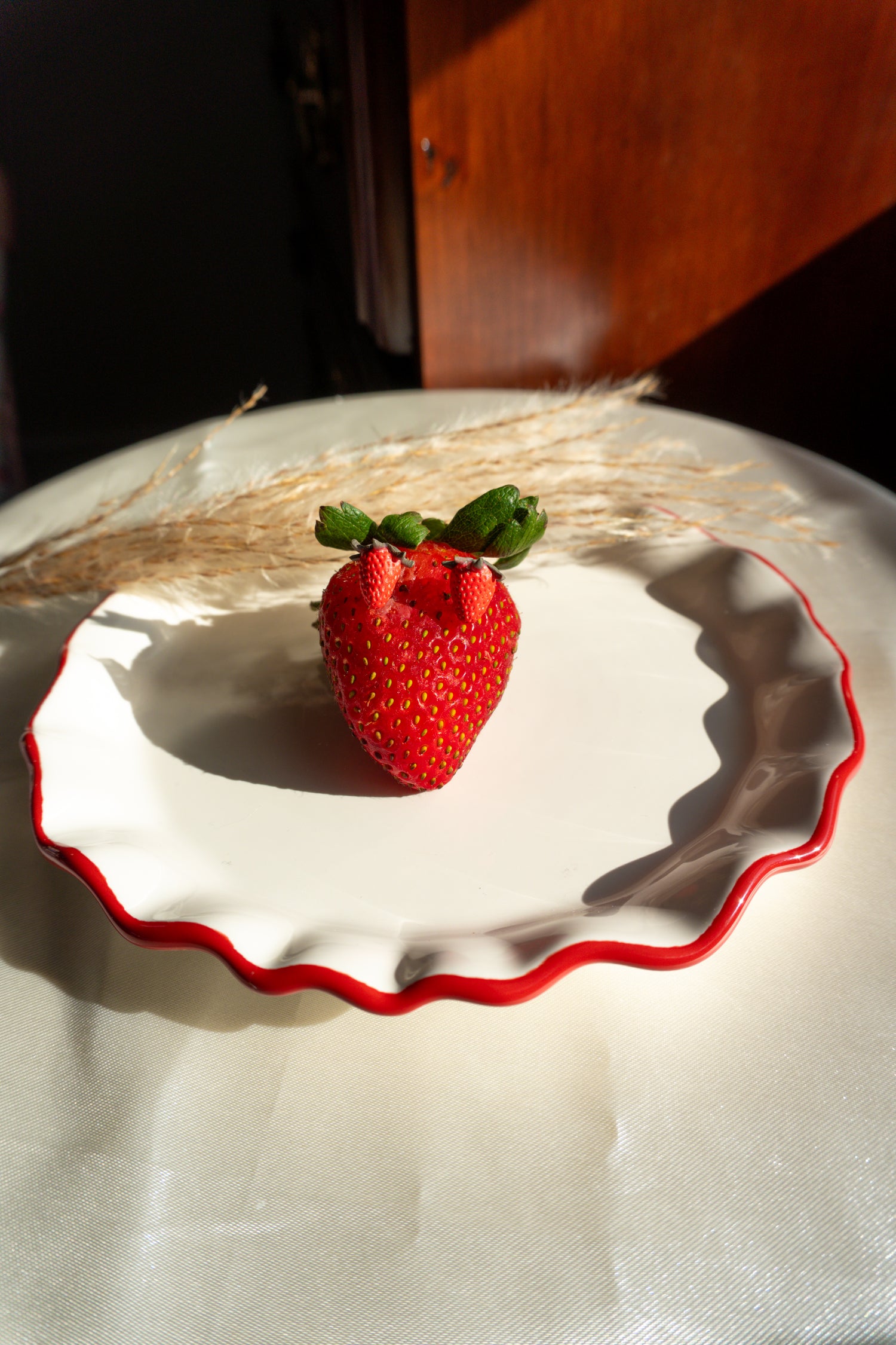 polymer clay 3d strawberry stud earrings
