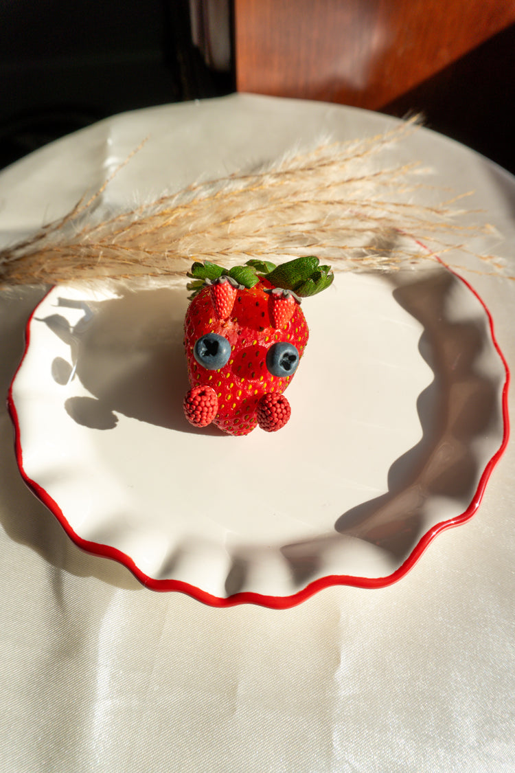strawberry, blueberry, and raspberry stud earrings