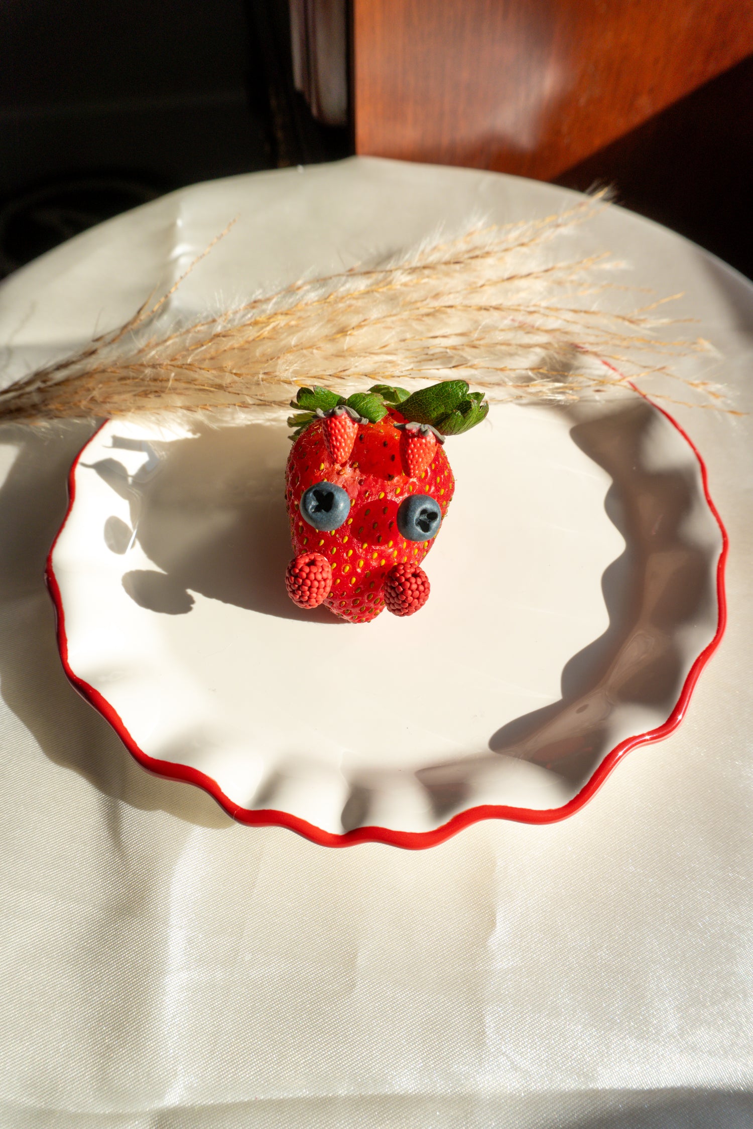 small strawberry, blueberry, and raspberry stud earrings
