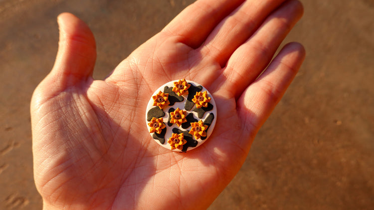 Interchangeable Clay Badge Reel Toppers