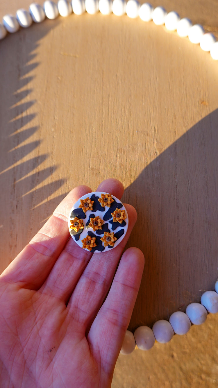 Interchangeable Clay Badge Reel Toppers