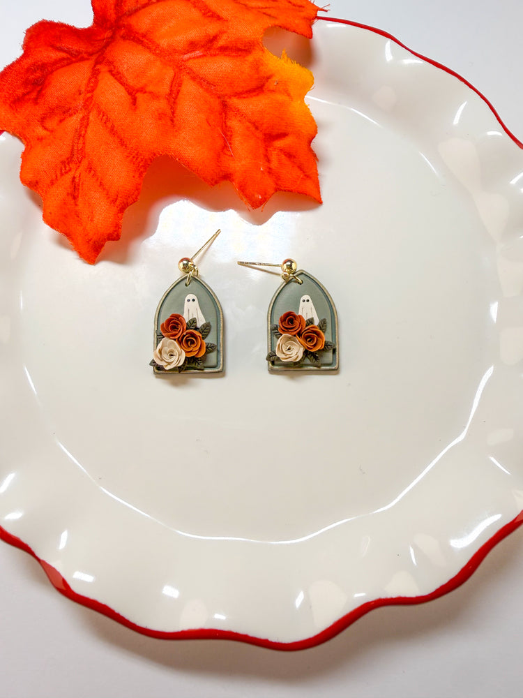 Boo-tanical Ghost Dangle Earrings