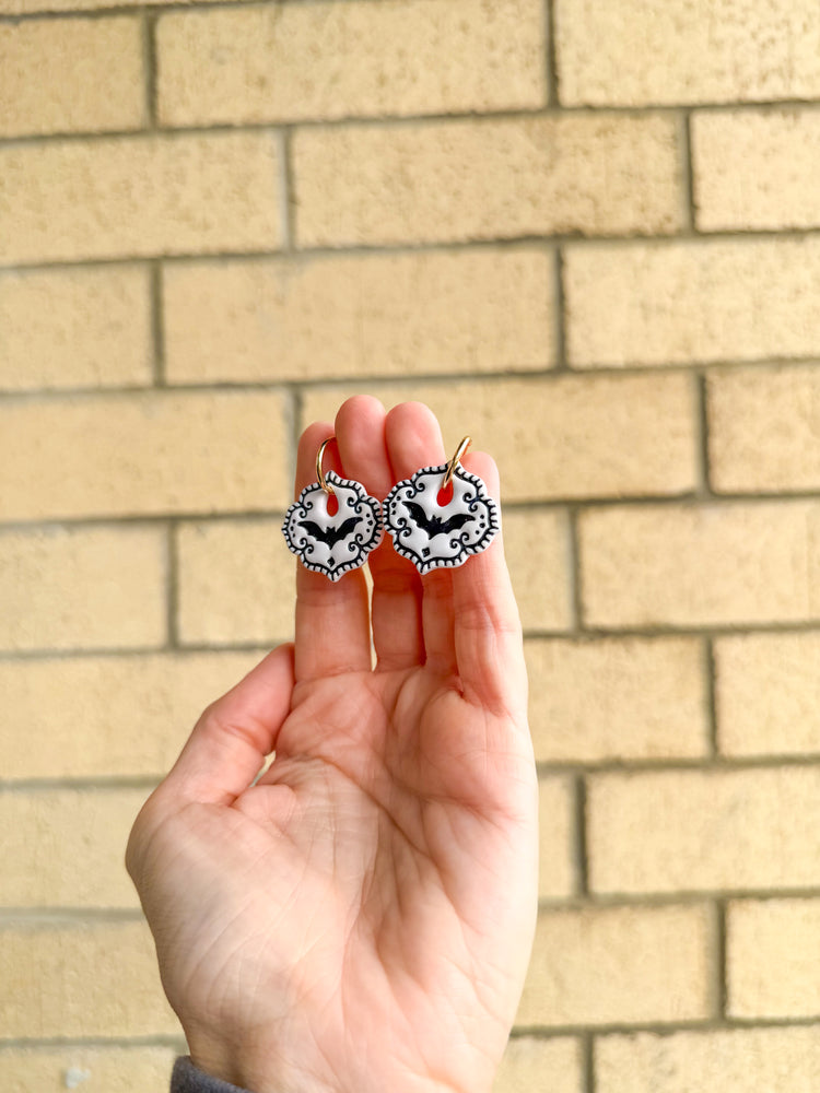 Vintage Halloween Bat Earrings