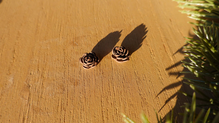 Winter Pinecone Stud Earrings