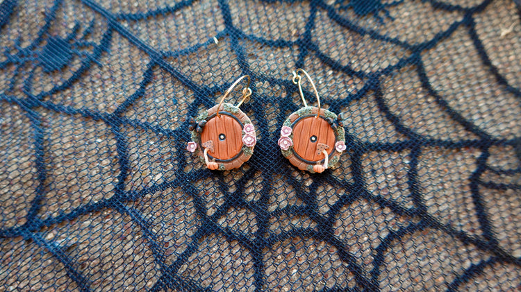 Fall Hobbit Door Hoop Earrings