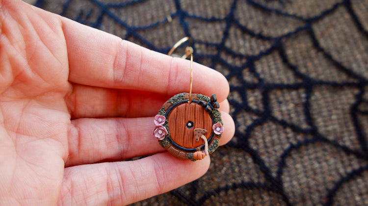 Fall Hobbit Door Hoop Earrings