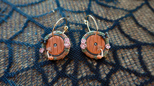 Fall Hobbit Door Hoop Earrings