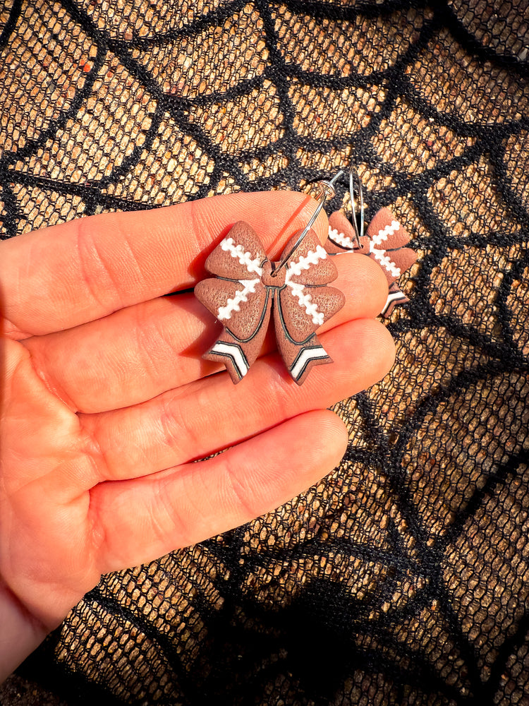 Football Bow Earrings