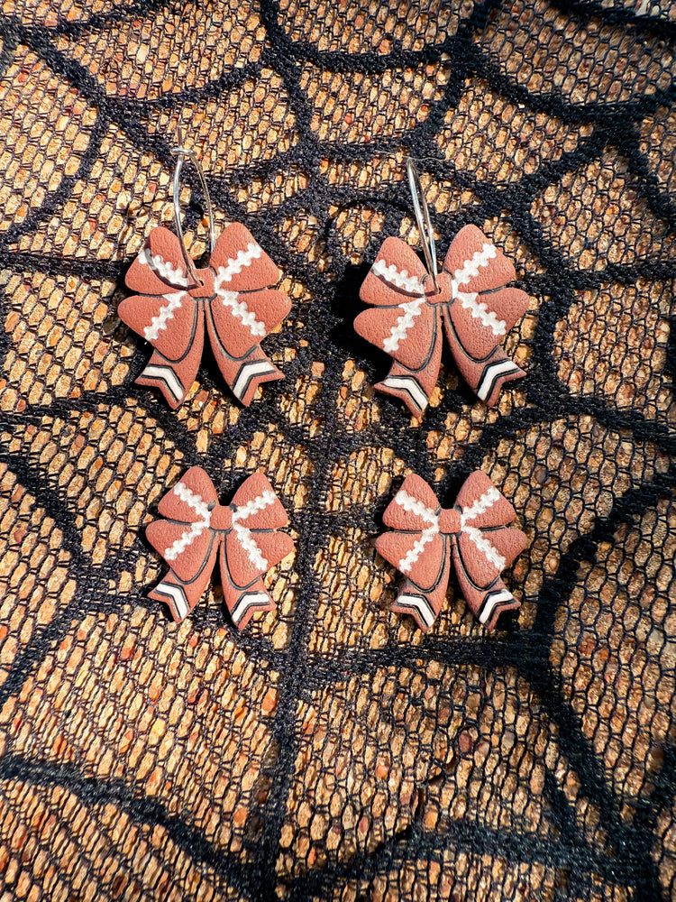 Football Bow Earrings