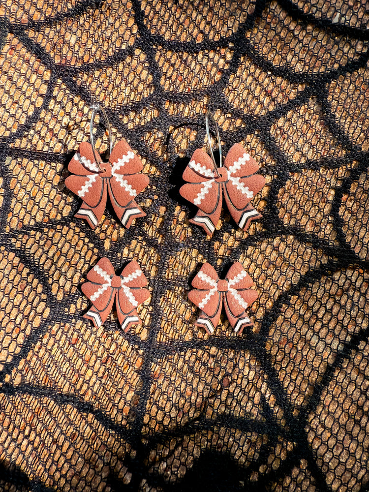 Football Bow Earrings