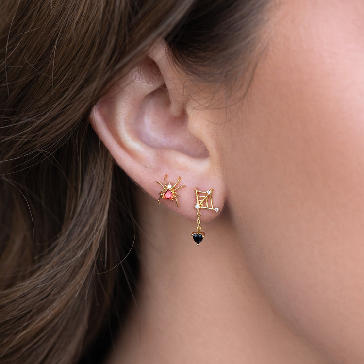 Spider Web Stud Earrings