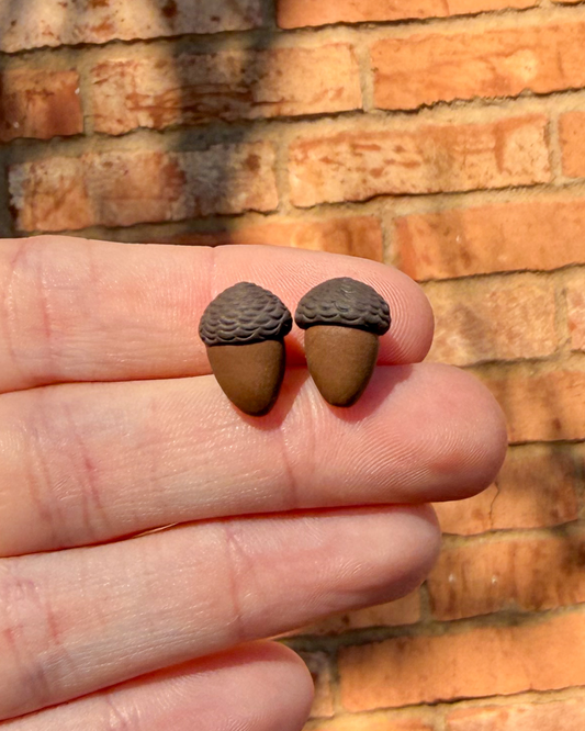 Miniature Acorn Stud Earrings