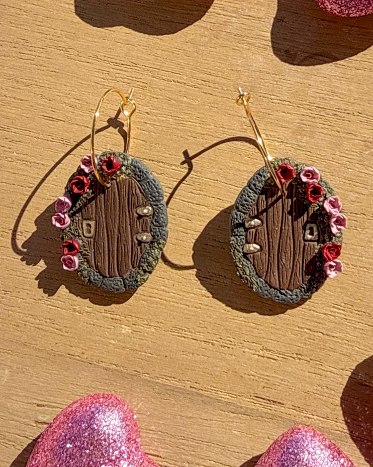 Floral Fantasy Hobbit Door Earrings