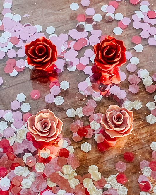 Rose 3D Stud Earrings