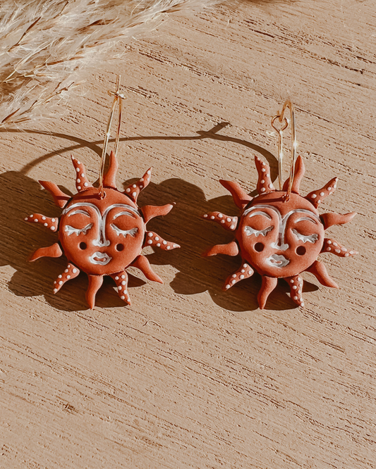 Boho Terracotta Sun Dangles
