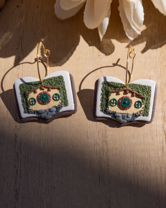 Fantasy Hobbit House Earrings