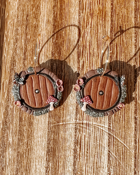 Hobbit Door Hoop Earrings