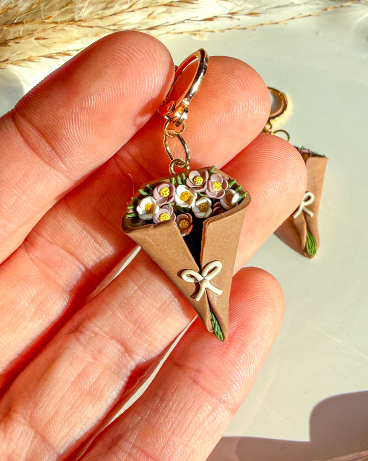 Mini Flower Bouquet Dangle Earrings
