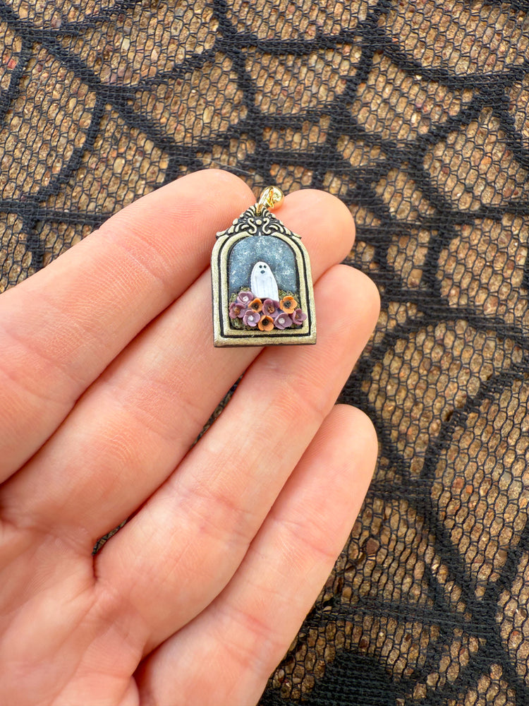 Vintage Ghost Picture Frame Dangle Earrings