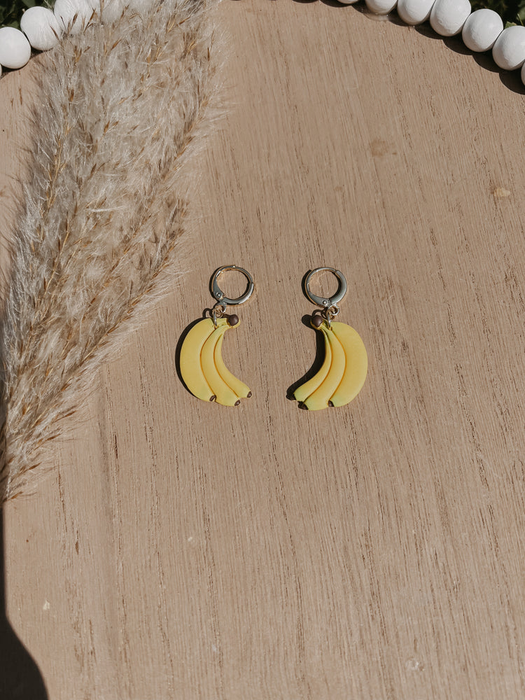 Banana Huggie Dangle Earrings