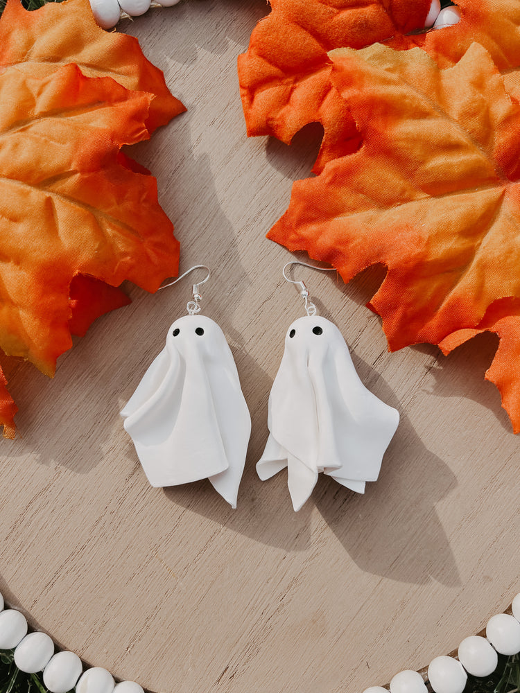 3D Ghosts Dangle Earrings